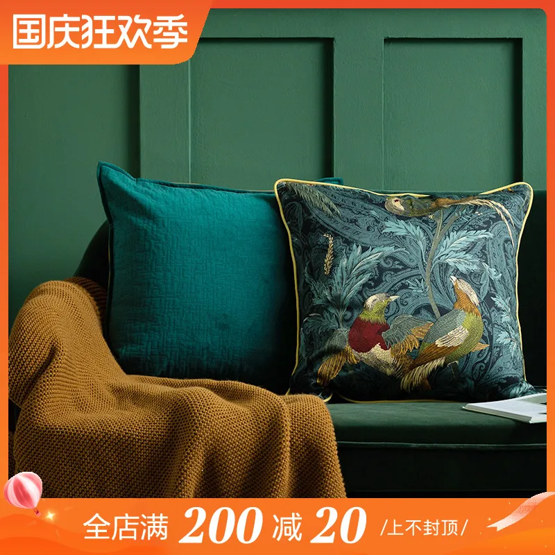 

Zhiai Box Nightingale Throw Pillow Made of Cotton, American Style, Atmosphere Cushion, Headrest, Backrest Pillow