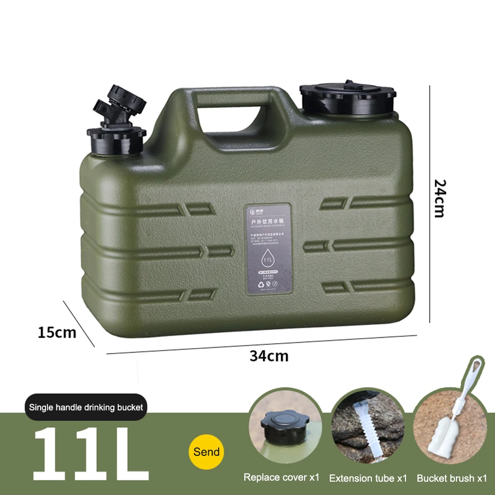 11L Outdoor Water Bin Large Capacity Portable Camp Water Bag with Detachable Faucet No Leakage for Camping Fishing Picnic Hiking