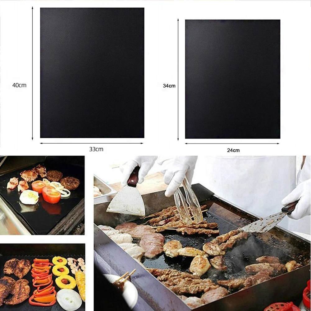 

1pc BBQ Grill Mat Barbecue Outdoor Baking Non-stick Pad Reusable Cooking Plate 34*24CM/40*33CM for Party Grill Mat