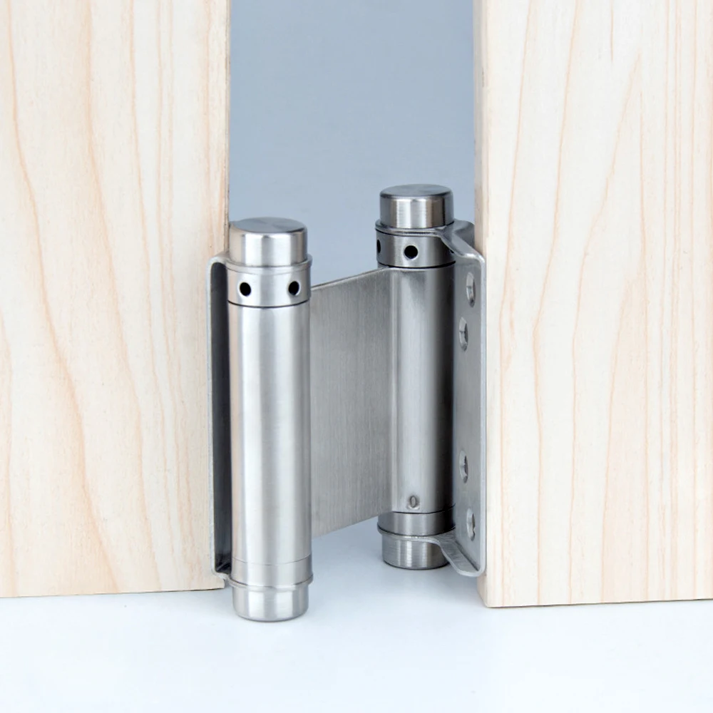Free Door Hinge Double-sided Door Hinge Automatic Self Closing Stainless Steel Double Open Spring Fence Dedicated