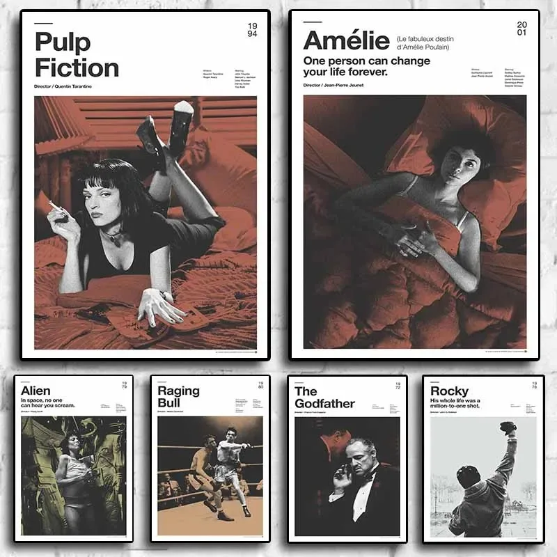 Современный стиль, постер с фильмом «Рокки Бальбоа», художественный принт на холсте, водостойкая картина с распылителем тушью