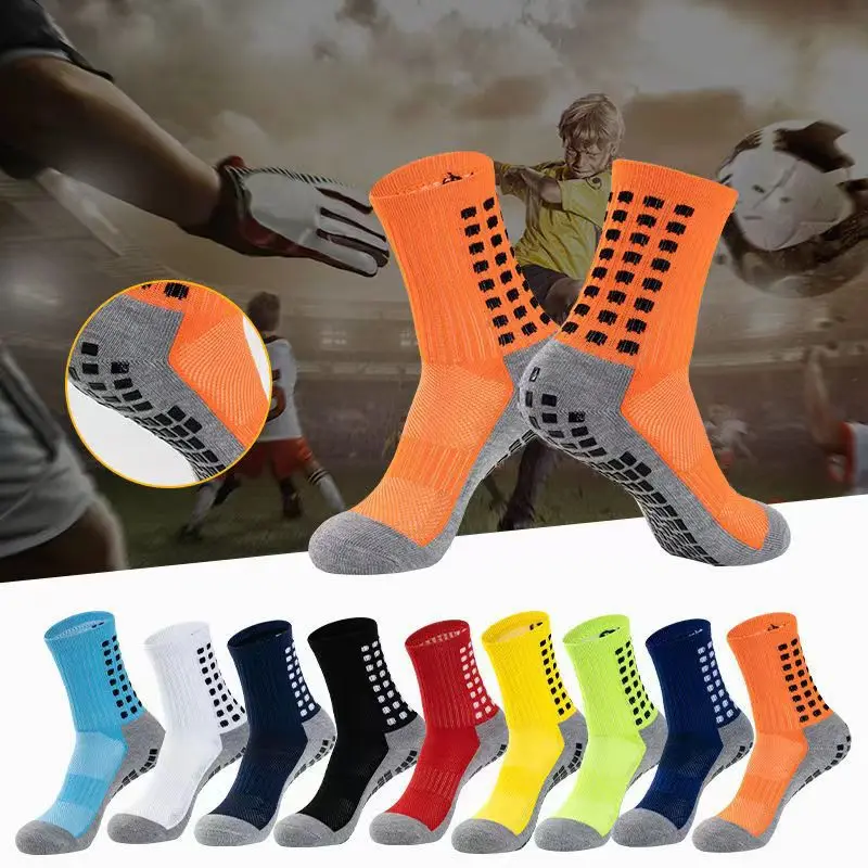 

Football Socks Glue Dispenser Men Mid Calf Socks Non Slip Running Sports Socks