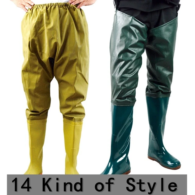 Siamese Fishing Waterproof Wear-resistant Men and Women Fishing Clothing  Overalls Rain Boots Half-body Wading