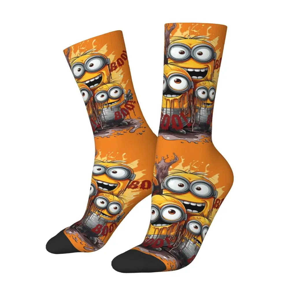 Custom Cool Print M- Minions Cartoon Socks for Women Men Stretchy Summer Autumn Winter M- Minions Bananas Crew Socks 62 S42ce4671220249dd86c91cb4308c598ee