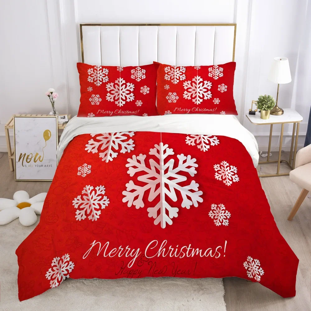 Quality Western 100% Cotton Bedding Set Christmas Winter Duvet Cover Sets Reactive Printing Kids Adult Bedding Sets Dropship