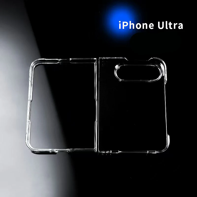 Luxury HD Transparent Shockproof Foldable Phone Case with Front and Back Protection