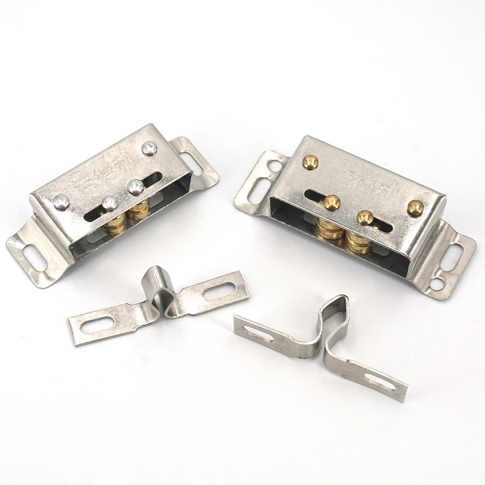 Stainless Steel Door Catch Stopper Cabinet Closer Lock for Cupboard Kitchen Wardrobe Furniture Hardware 10/5/2/1 Sets