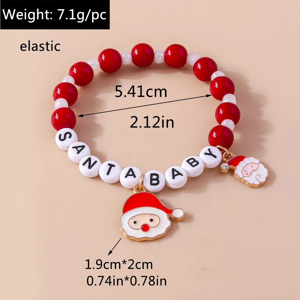 Leslie Mode Frohe Weihnachten Armband für Frauen Weihnachtsbaum Weihnachtsmann Hirsch Glocke Charm Armband Neujahr Schmuck Geschenke – Detail 20