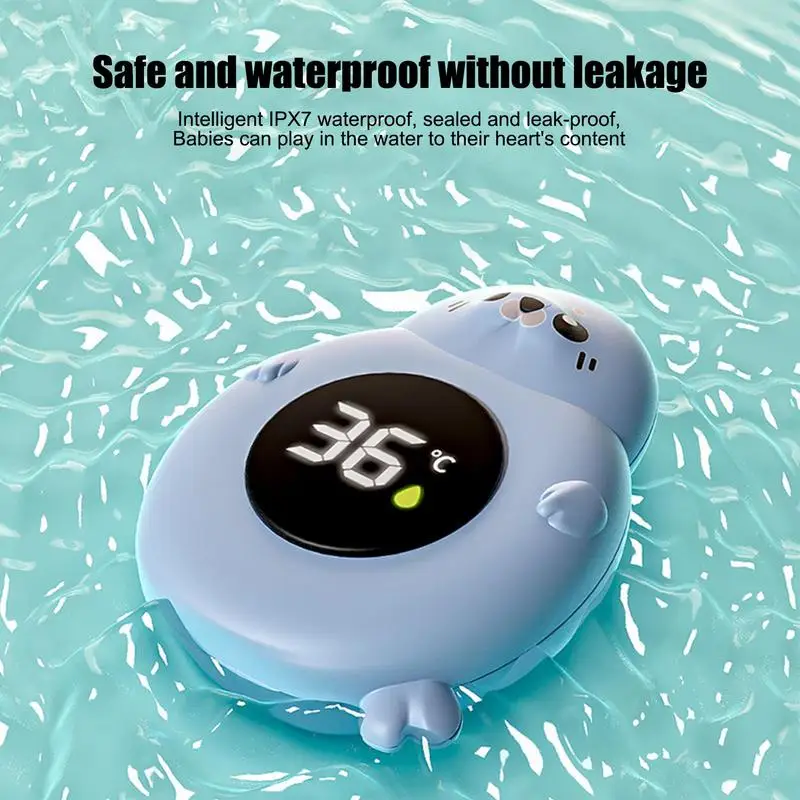 Tub Temperature Gauge Waterproof Digital Water Temperature Gauge Cute Animal Design Upgraded Sensor Led Display Bathtub Pool