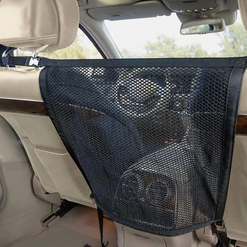 Vehicle Travel Dog Fence Automotive Backseat Dog Net Barrier Breathable Car Back Seat Pet Protective Network For Car Auto