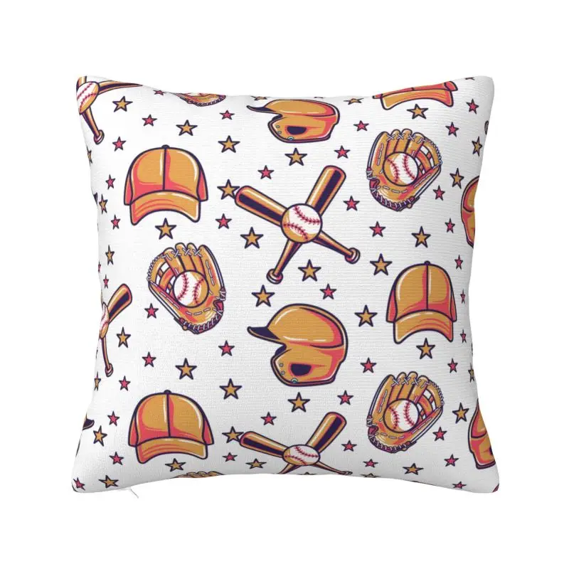 

Luxury Softball Ball Cushion Cover 45x45cm Velvet Baseball Throw Pillow Case for Car Square Pillowcase Decoration