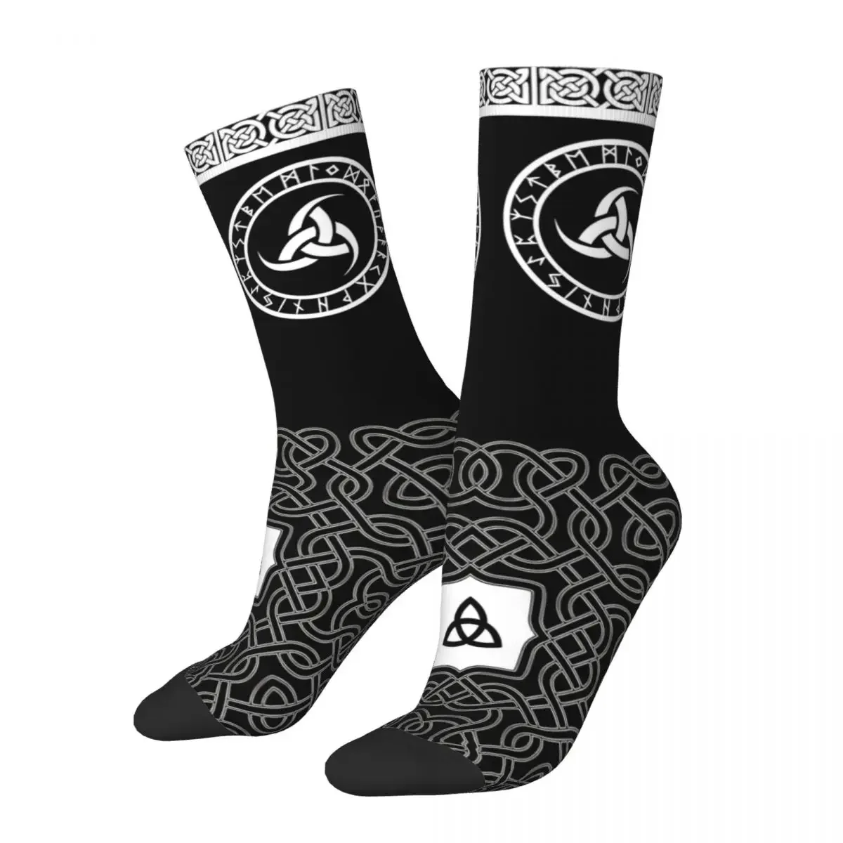 

Hip Hop Vintage Triple Horn Of Odin B Crazy Men's Socks Viking Unisex Harajuku Seamless Printed Novelty Crew Sock Boys Gift