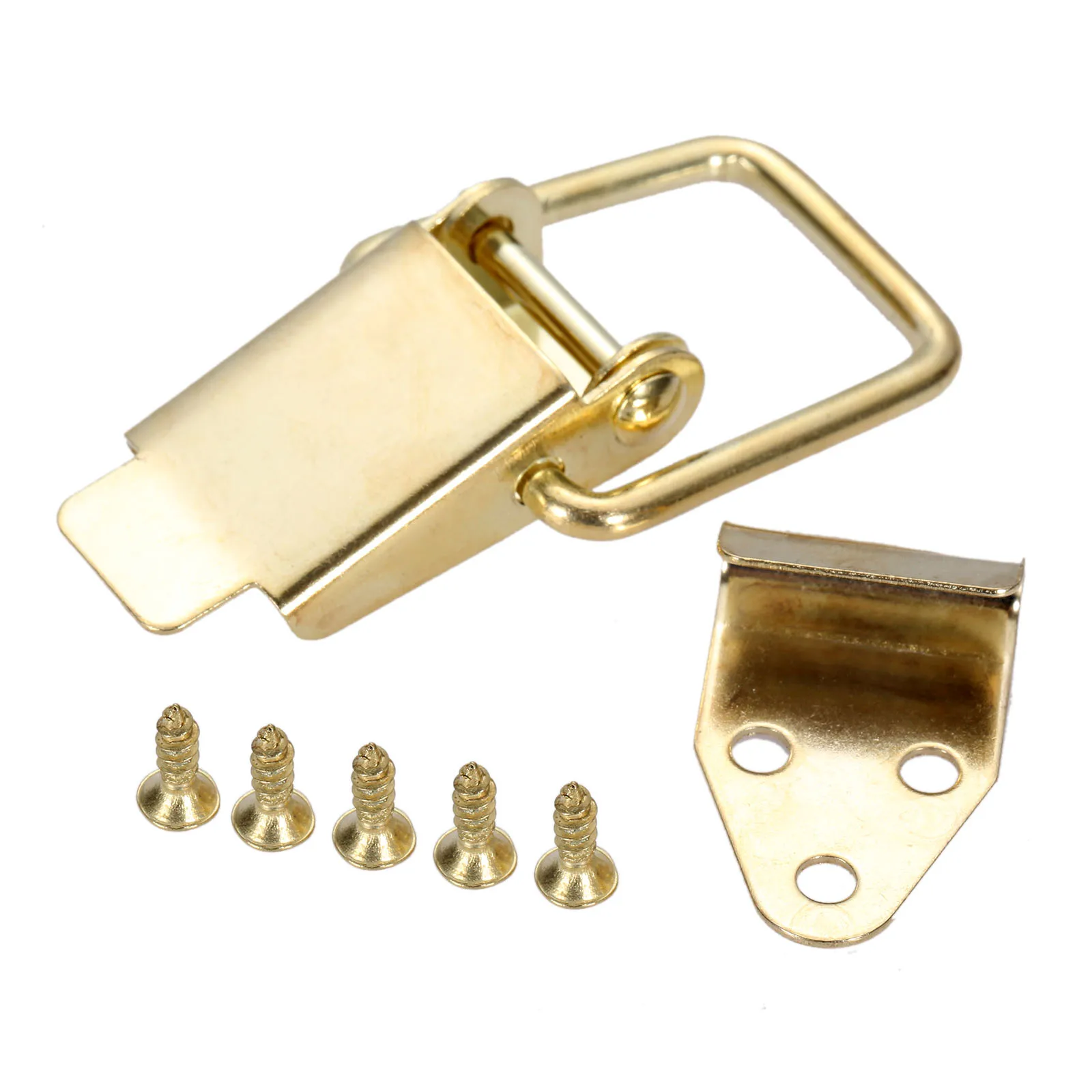 Gold Cabinet Box Locks Spring Loaded Latch Catch Toggle Iron Hasps For Sliding Door Window 80*18mm 2pcs