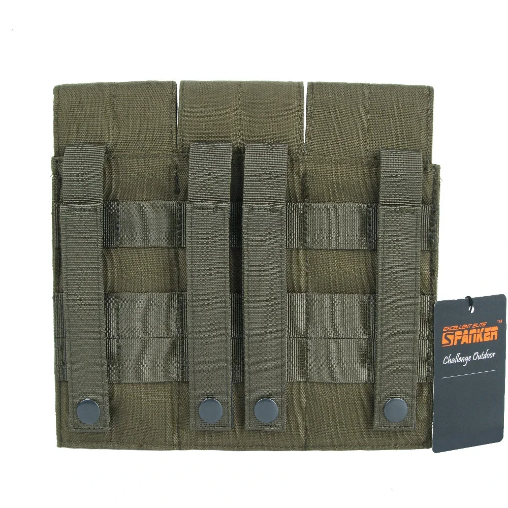 Tactical Molle M4 Triple Magazine Pouch Airsoft AK AR M4 M16 Rifle Paintball Magazine Pouches Mulit-Tool Holder 6