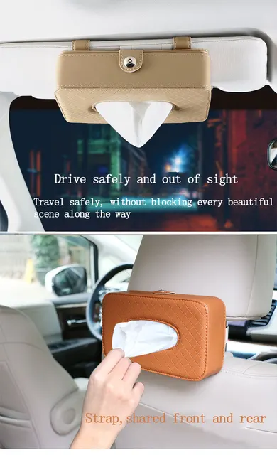 LULECI Advanced Sense Thousand Bird Lattice Car Tissue Box Female Car Seat  Back Armrest Paper Box Interior Decoration Supplies - AliExpress