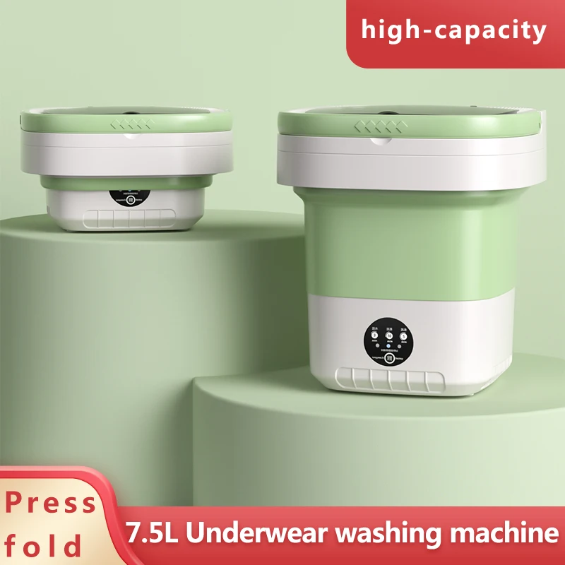 8L Portable Folding Washing Machine Bucket for Clothes Socks Underwear Cleaning Washer Portable Small Travel Washing Machine 4