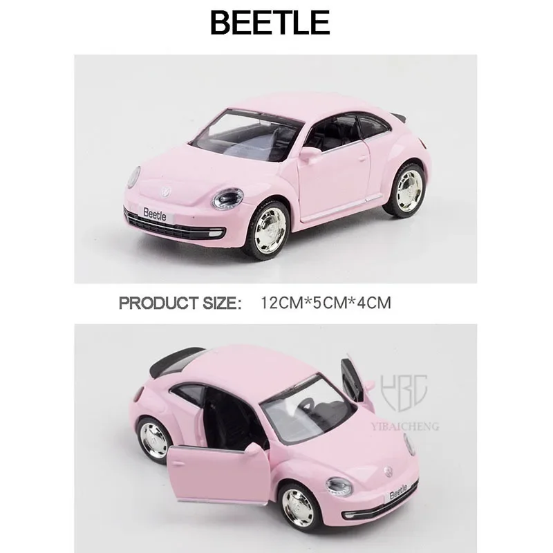 1/36 Miniature Pink Series Alloy Diecast Car Model Toys Simulation Automobile Children's Girl Boy Toys Kids Gifts 3