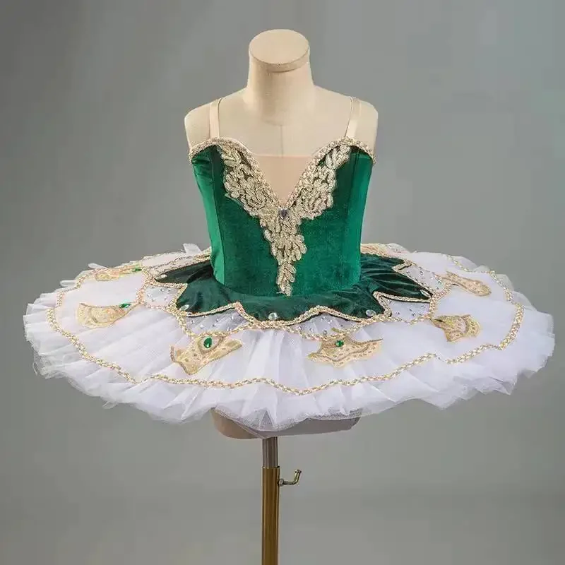 

Зеленая балетная юбка-пачка, детский балетный костюм с лебедем и озером, красный балетный наряд для девочек, балетное платье, танцевальная одежда для девочек