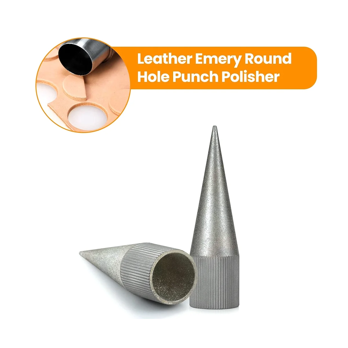 Leather Emery Round Hole Punch Polisher Grinder 3-16MM DIY Leather Punch Edge Sharpener Tool Manual Polishing Tool