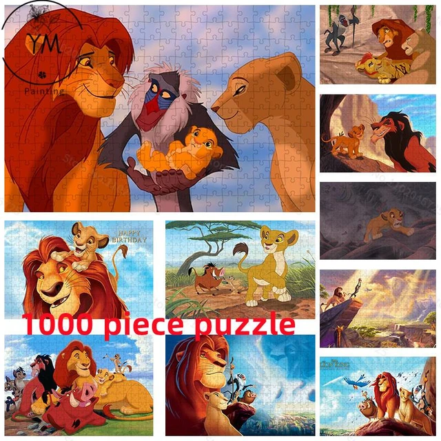 Série disney quebra-cabeças o rei leão personagens jogos quebra-cabeças  clássico dos desenhos animados mufasa sarabi pumba jogos de tabuleiro  brinquedos da família