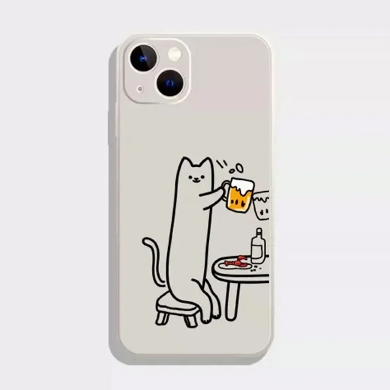 Whimsical Animal Couple Cartoon Phone Case Protector Cover