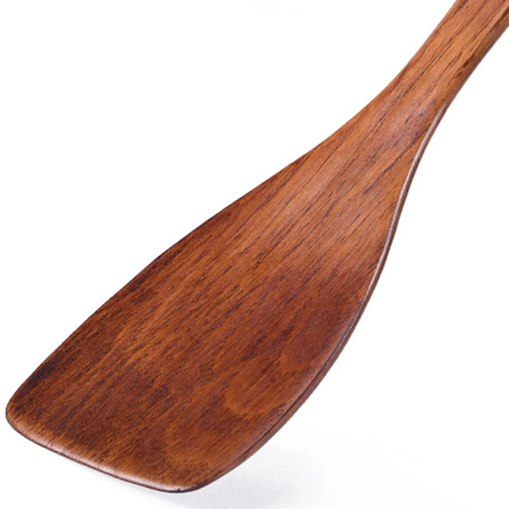 Wood Spatula Handle Kitchen Cooking Utensils Resistant High Temperature No Burr Anti Cracking Easy Wash Cloth Dry