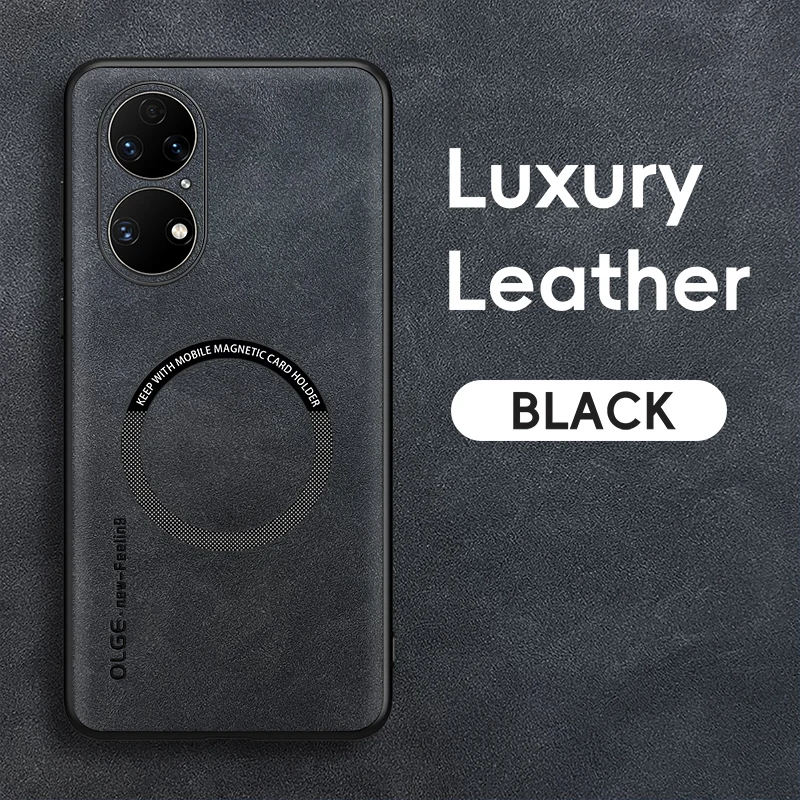 Magnetic Retro Leather Soft Wireless Charging Phone Case Cover