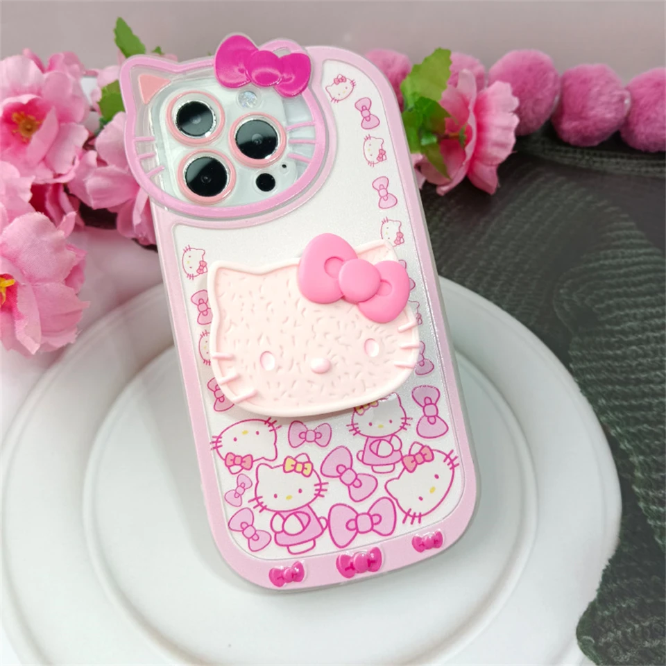 thumbnail image 1 of Sanrio-funda de Hello Kitty con soporte para iPhone, prueba de golpes para modelos carcasa a 15, 14, 11, 13, 12 Pro Max, XR, XS, 7, 8 Plus, SE20, Y2K, 1 of 4
