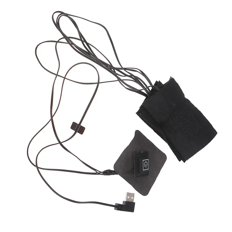 USB 전기 온열 재킷 발열 패드 5 장/세트, 야외용 따뜻한 열선 조끼 패드, DIY 의류용 블랙 신상