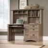 Sauder Harbor View Computer Desk with Hutch, Salt Oak finish 2