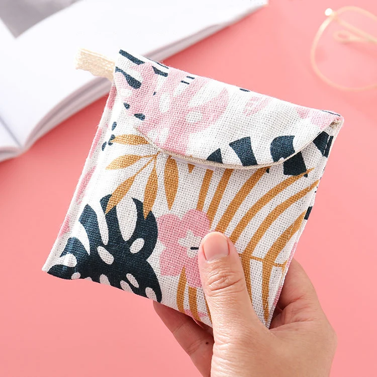 

Lovely Sanitary Napkin Storage Bags Fashion Lady's Small Cosmetic Protective Cover Mini Travel Lipstick Coin Money Card Organize