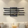 8-Layer Wall Katana Sword Shelf Japanese Samurai Sabre Holder Wood Katana Sword Display Stand Sabre Storage Rack Home Organizer 3