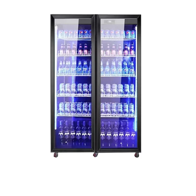 Luxury Double Door Wine and Beverage RefrigeratoWine and Beverage Refrigerator Three Door Upright Refrigerator
