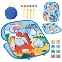 Toy Sports Double Sided Dart Board for Kids Bean Bag Toss Game 3 in 1 Portable Throw Ball Sport Game Best Gift for Kid B 2