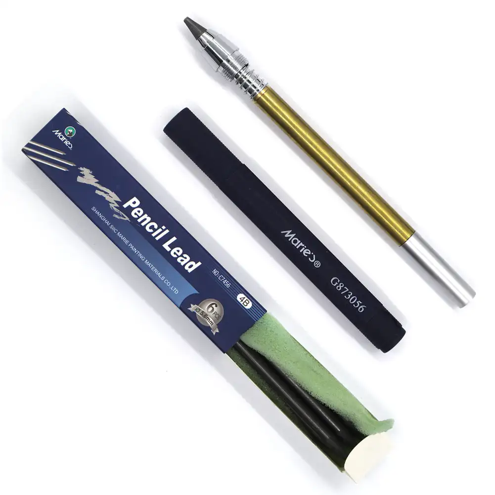 5.6mm Automatic Pencil Set with 4B Pencil Lead for Mechanical Pencil Sketch Drawing Pencil Artist Art Students School Supplies 5
