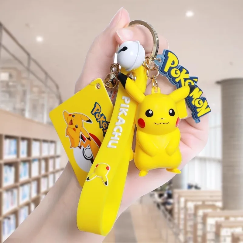  키 체인  이상해씨 Squirtle Jigglypuff 애니메이션 액션 피규어 장난감 펜던트 Charmander Psyduck 액세서리 가방 열쇠 고리