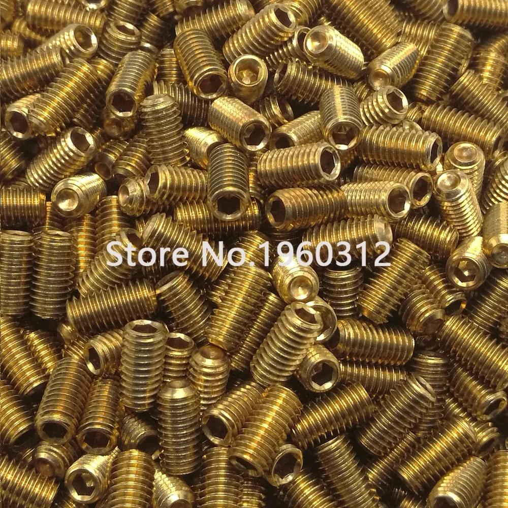 220PCS DIN916 brass set screw M1.6 M2 M2.5 M3 M4 M5 M6 M8 headless hex