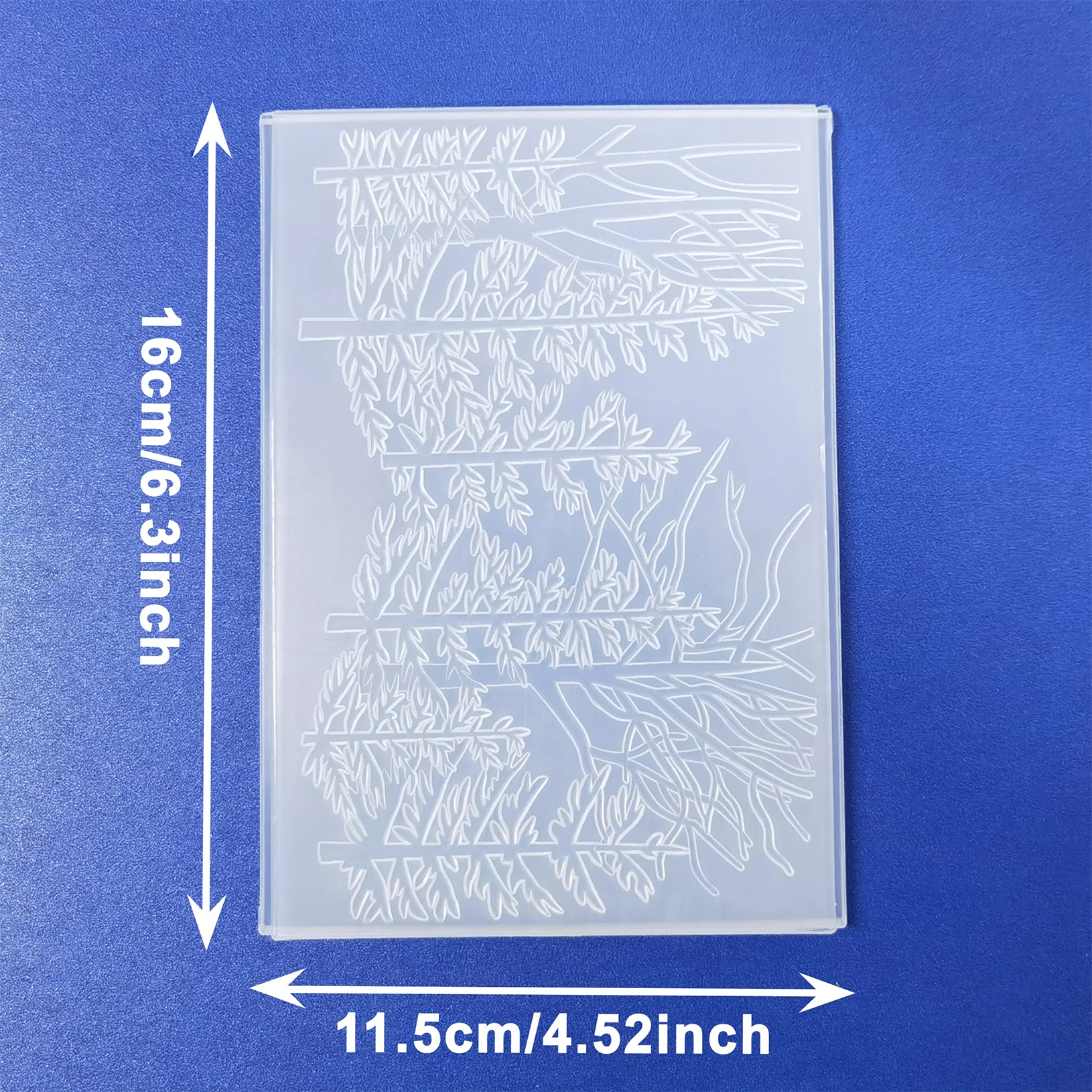 야외 눈 풍경 릴리프 폴더 -3D 릴리프 플라스틱 템플릿, 스크랩북 및 명함 인쇄에 사용, 투명, Pa