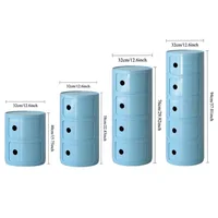 Nordic Bedside Cabinet Small Round Modern Plastic Storage Cabinet Narrow Cabinet Multi Layer Side Cabinet for Living Room 6