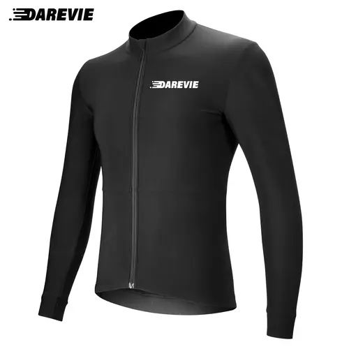 DAREVIE Cycling Jersey Winter Thermal Fleece Cycling Jersey Men Long Sleeve Hot Warm Soft Brushed Breathable Bicycle Clothing - Image 8