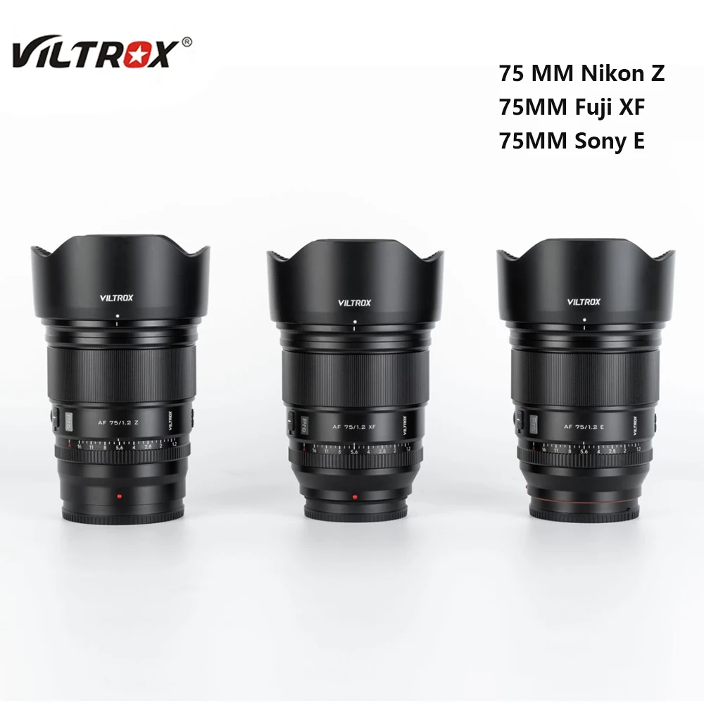 Viltrox 75Mm F1.2 Messa A Fuoco Automatica Grande Apertura Ritratto Aps-C Per Sony E Nikon Z Fuji X Lens Fujifilm Sony Nikon Mount Obiettivo Della Fot