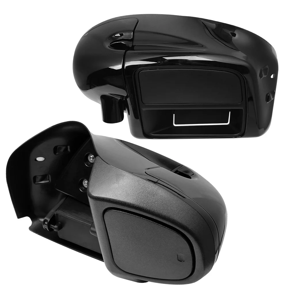 Motorcycle Gloss Black Lower Vented Leg Fairing Glove Box For Harley Touring Street Glide Ultra Road King 2014-