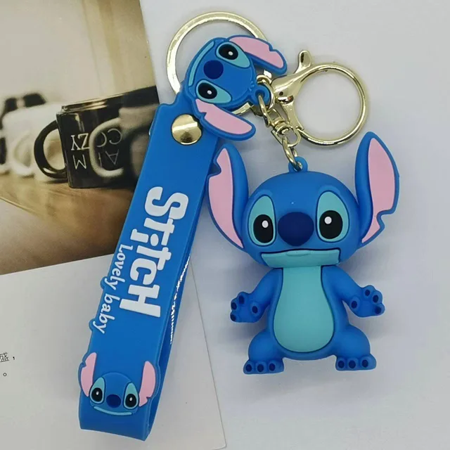 Creative Fashion Stitch Keychain Cute Blue Pink Monster Keyring