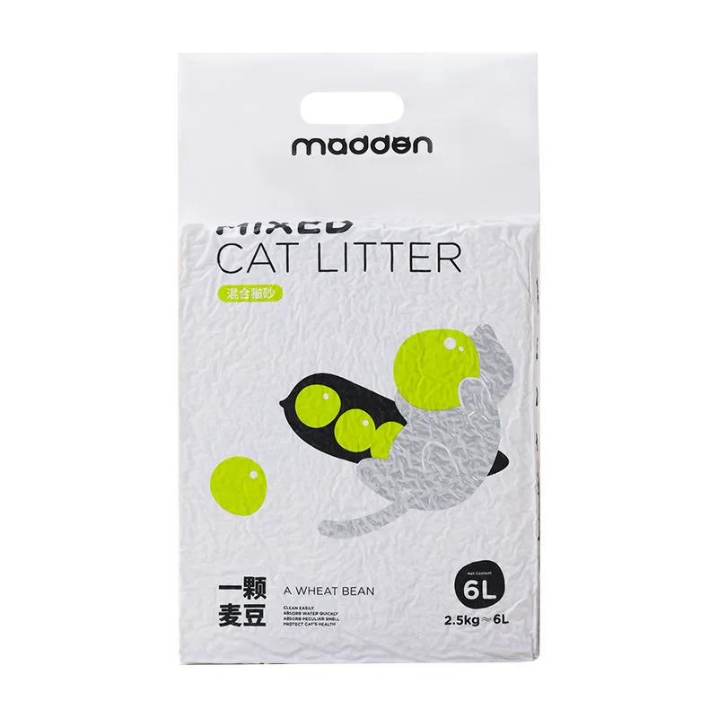 Tofu Kuweta dla kota Kontrola nieprzyjemnego zapachu Niski pył Kompaktowe zbudzenie Tofu Bentonit Mieszana kuweta dla kota Łatwe czyszczenie