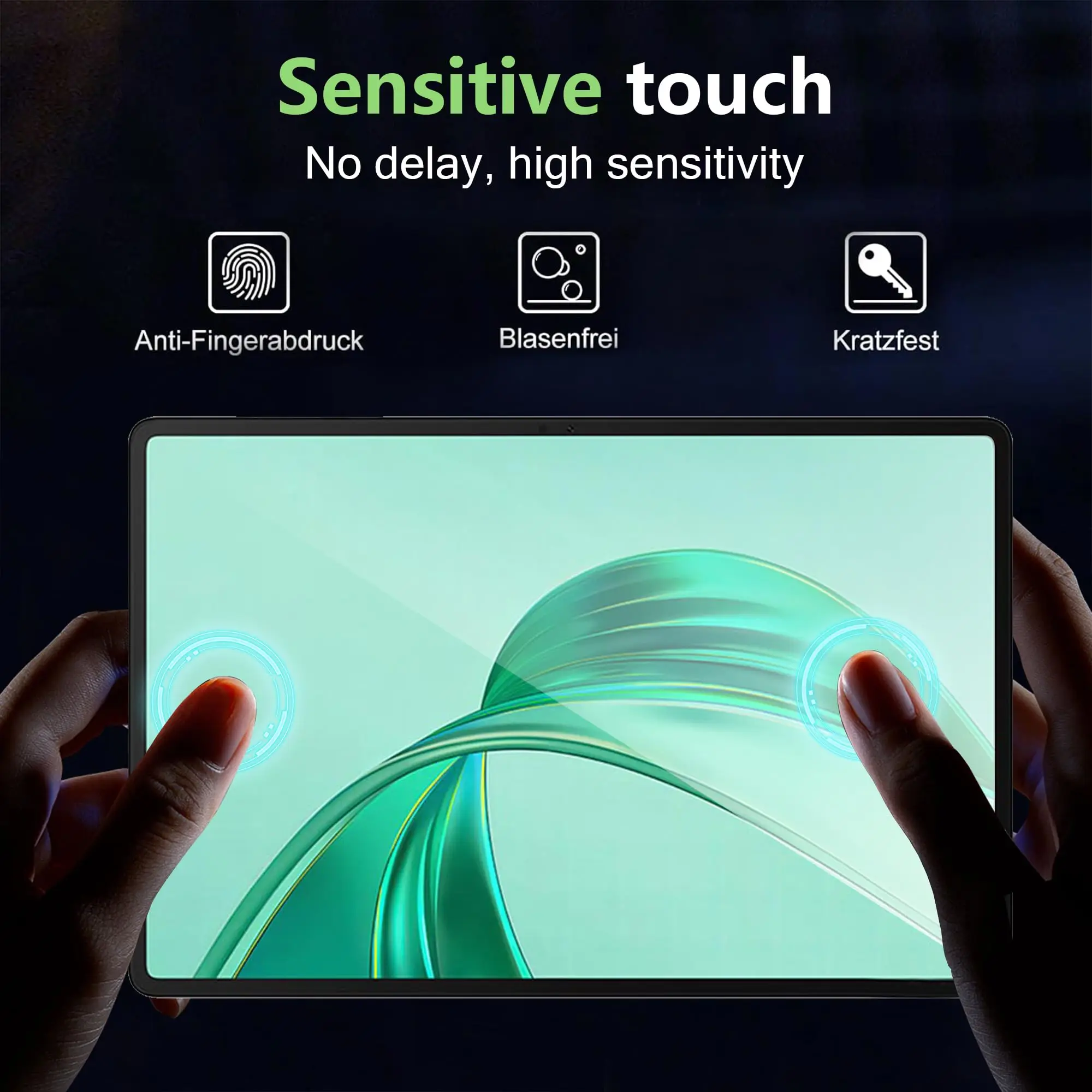 Tempered Glass Film for Honor Pad X8a 2024 (11 Inch) 9H Hardness HD Anti-fingerprint Premium Screen Protector Protective Film 4