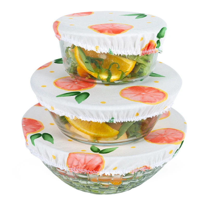 

Stretch Lid Ecofriendly Cotton Innovative Food Cover For Bowls Reusable Time-saving Bowl Cover Durable Dust Cover Breathable