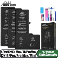 PINZHENG batterie pour iPhone X XR XS 11 12 13 Mini Max Pro Promax véritable haute capacité remplacement Bateria garantie un an 1