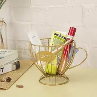 Durable Hollowing Out Coffee Pod Capsule Holder Gold/Black Display Rack Aesthetically Pleasing Iron Fruit Basket Ironwork 6
