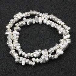 Gold Plated Natural Hematite Irregular Beads - Irregular Size (Matte Sliver Color)
