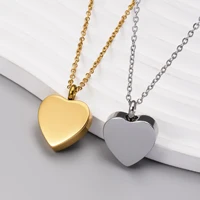 Cremation Jewelry Heart Stainless Steel Pendant Urn Necklace Memorial Pet Ashes Keepsake Jewelry with Filling Kit 1